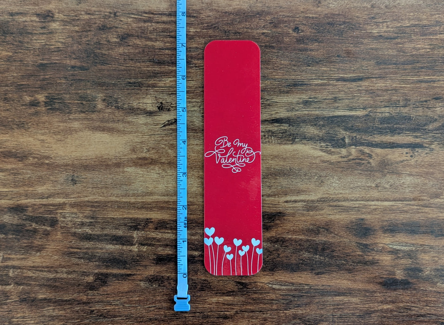 Be My Valentine Heart Flowers Bookmark