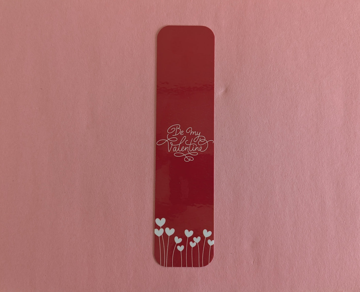 Be My Valentine Heart Flowers Bookmark