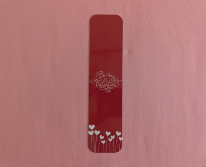 Be My Valentine Heart Flowers Bookmark
