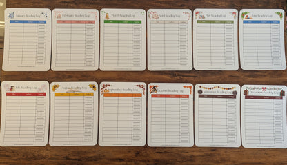 Individual Analog Book Log Sheets