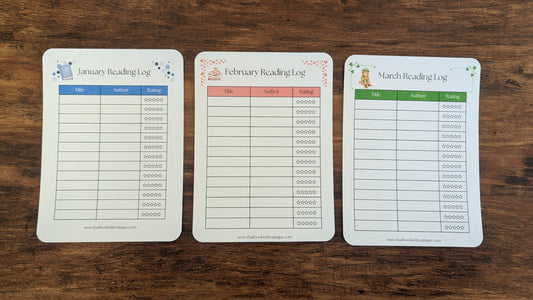 Individual Analog Book Log Sheets