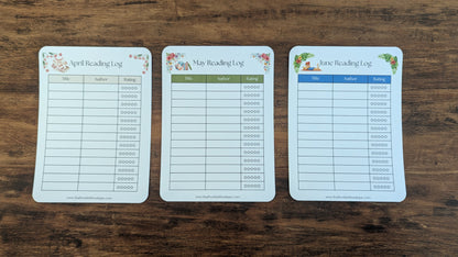 Individual Analog Book Log Sheets