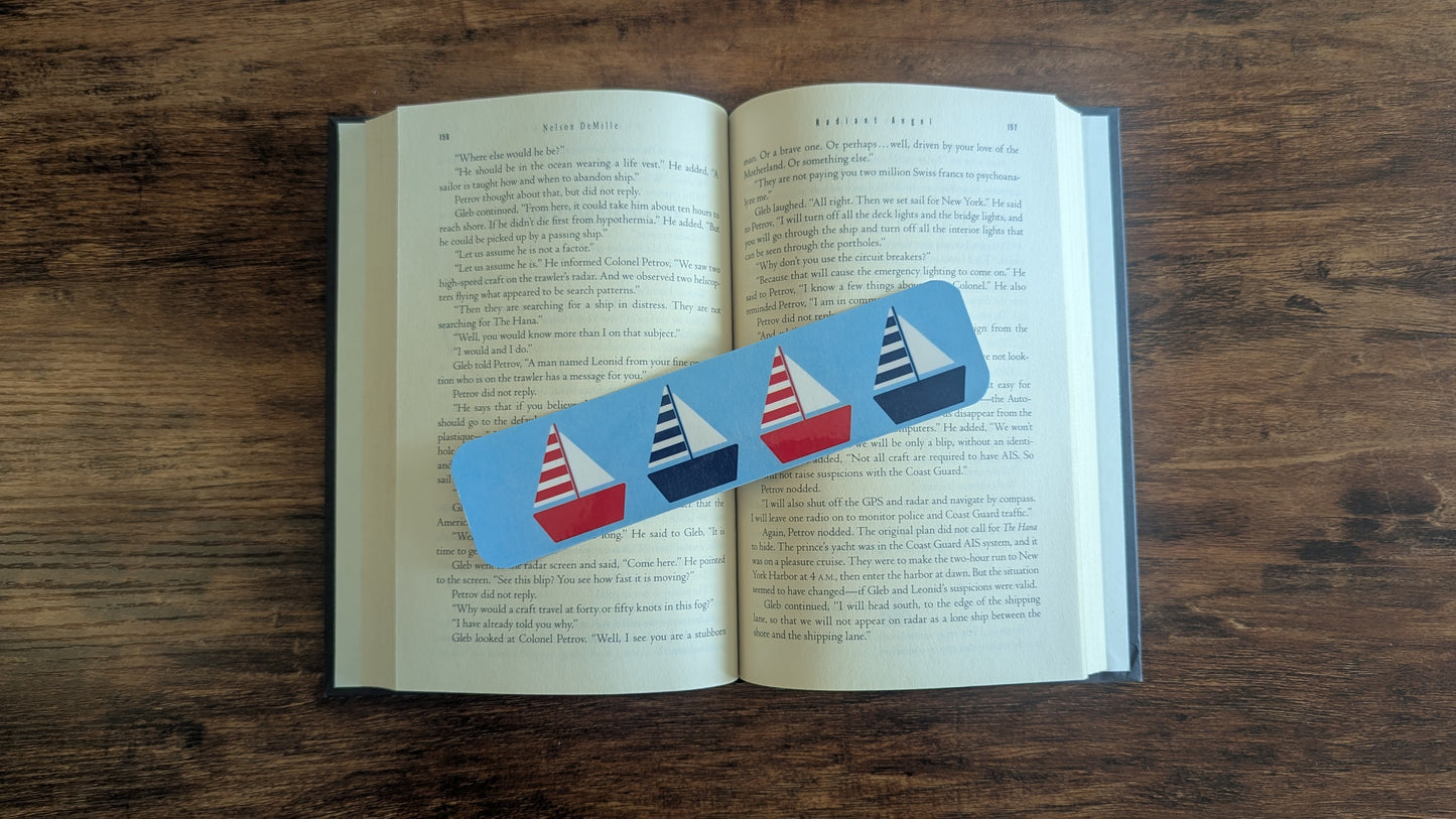 Patriotic Sailboats Bookmark