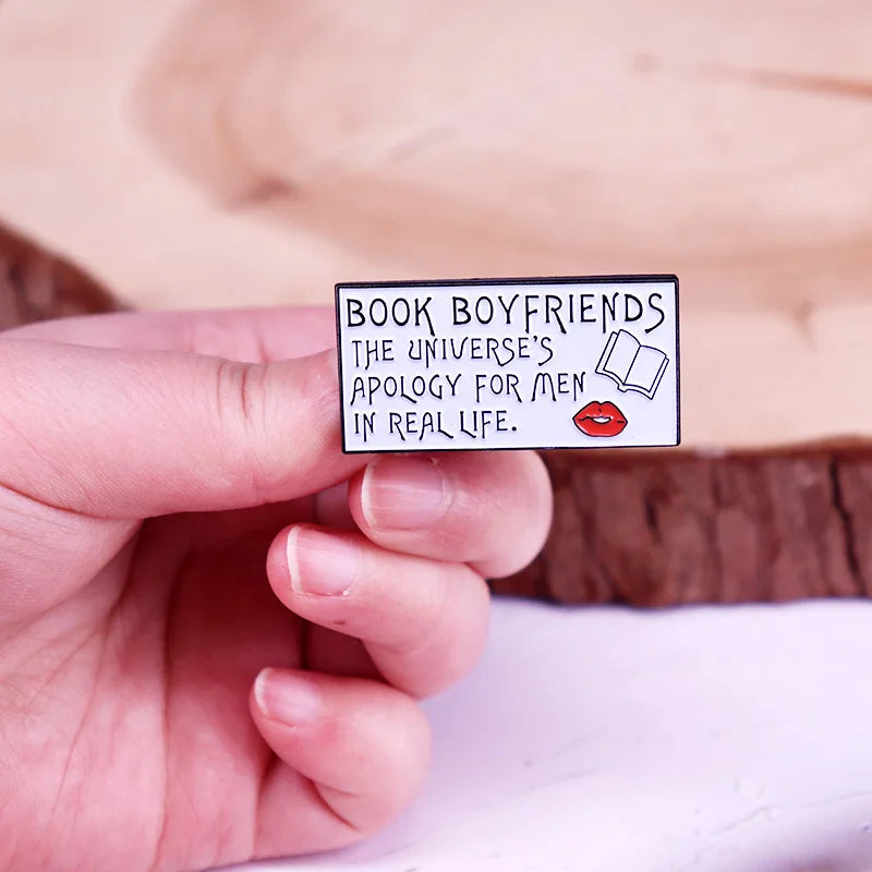 Bookish Boyfriend enamel pin