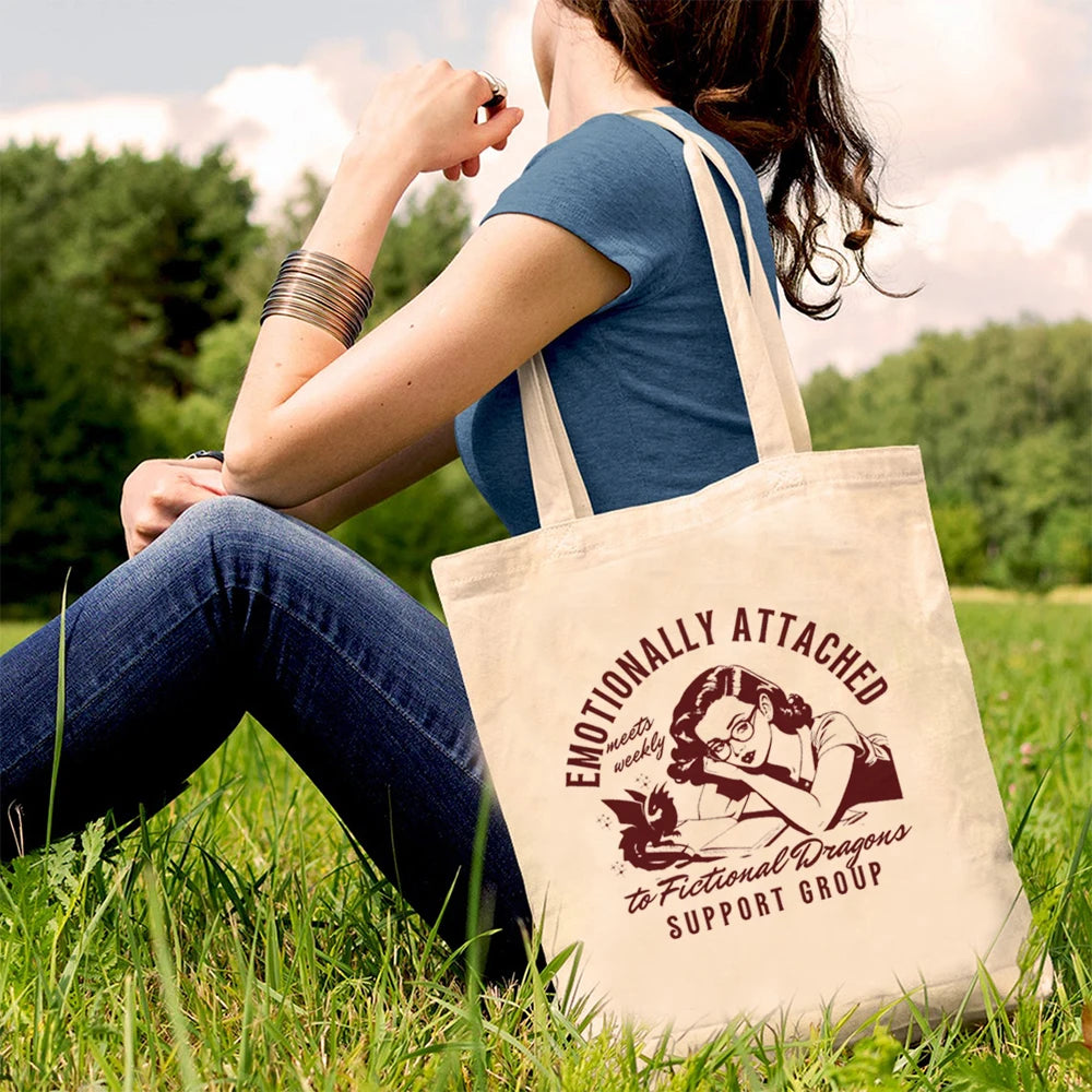 Emotionally Attached To Fictional Characters Casual Bookish Tote Bag