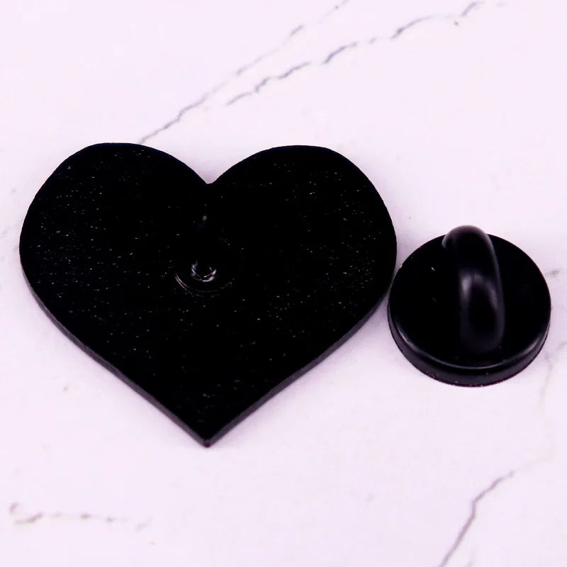 Slow Burn Flaming Heart Enamel Pin