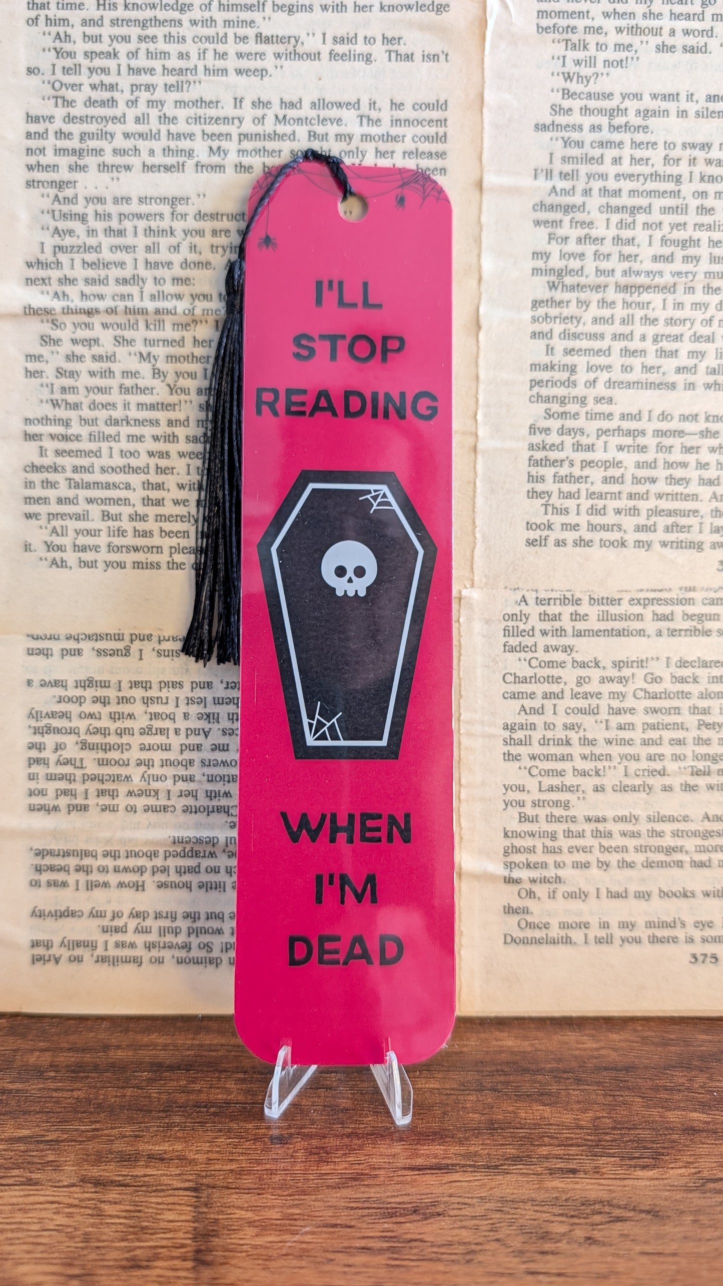 I'll Stop Reading Bookmark