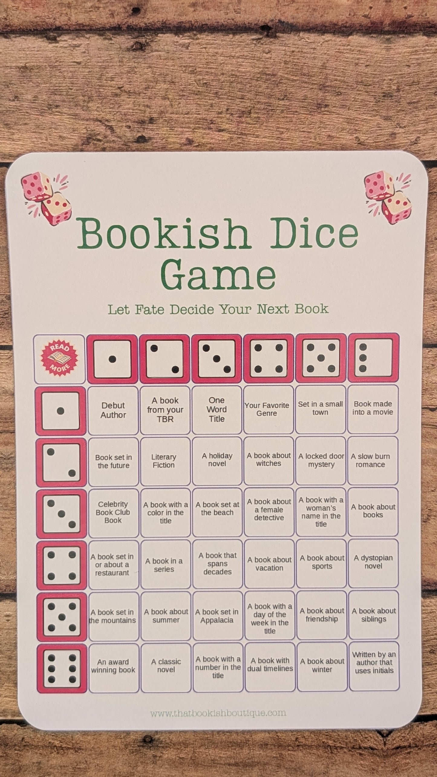 Bookish Game Sheets