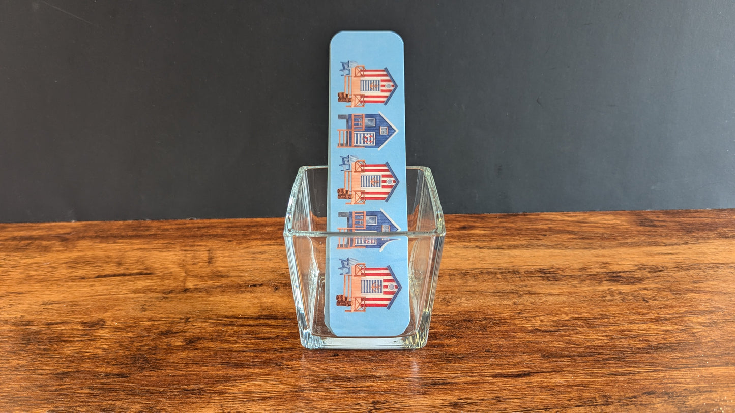 Patriotic Beach Huts Bookmark V1