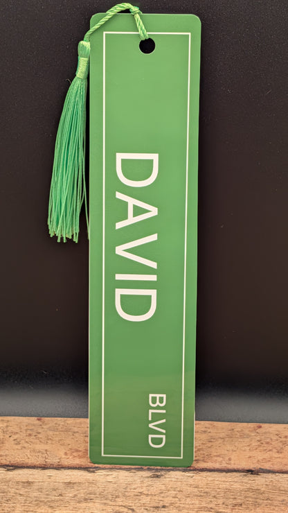 Custom Street Sign Bookmarks