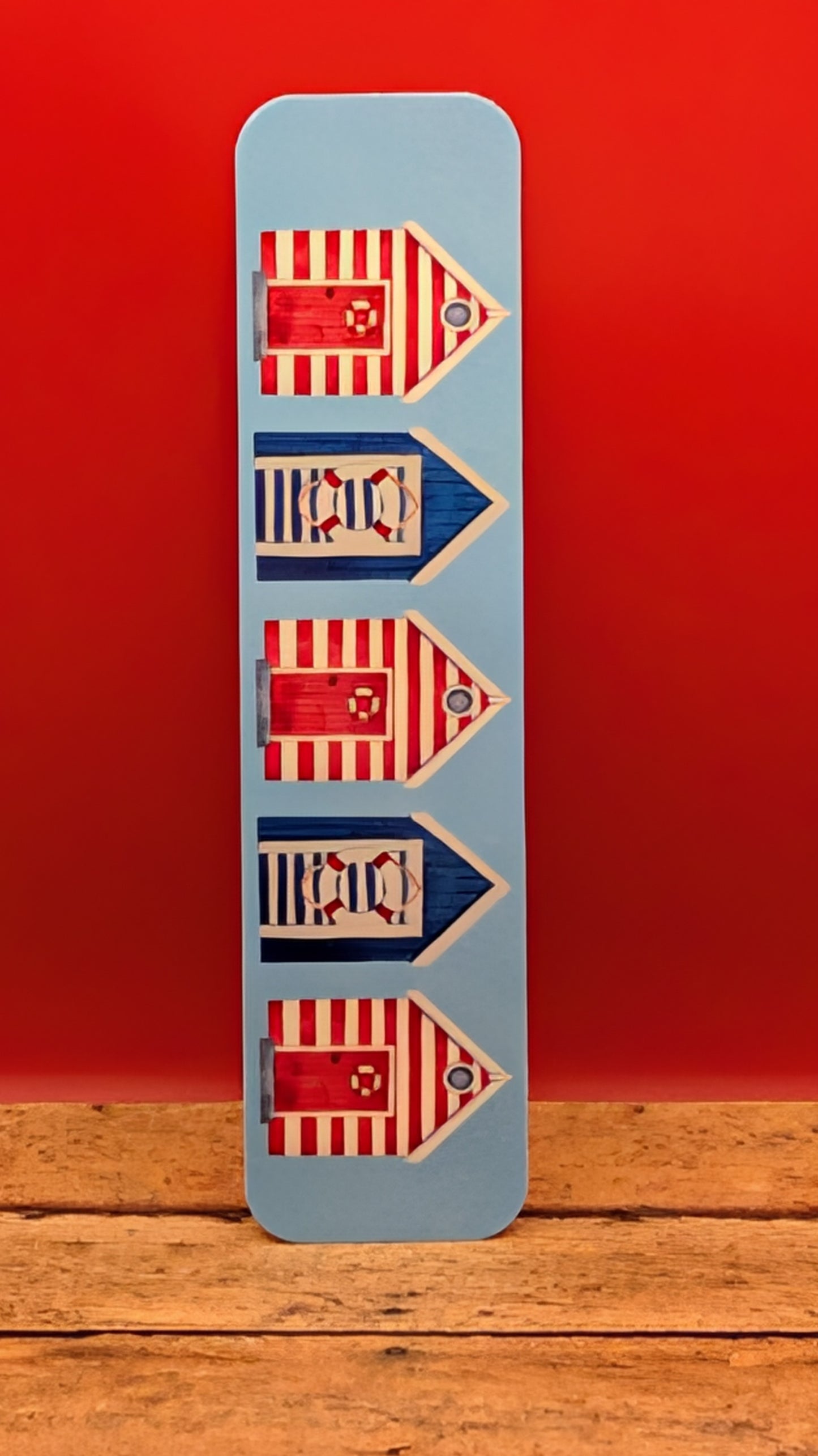Patriotic Beach Huts Bookmark V2