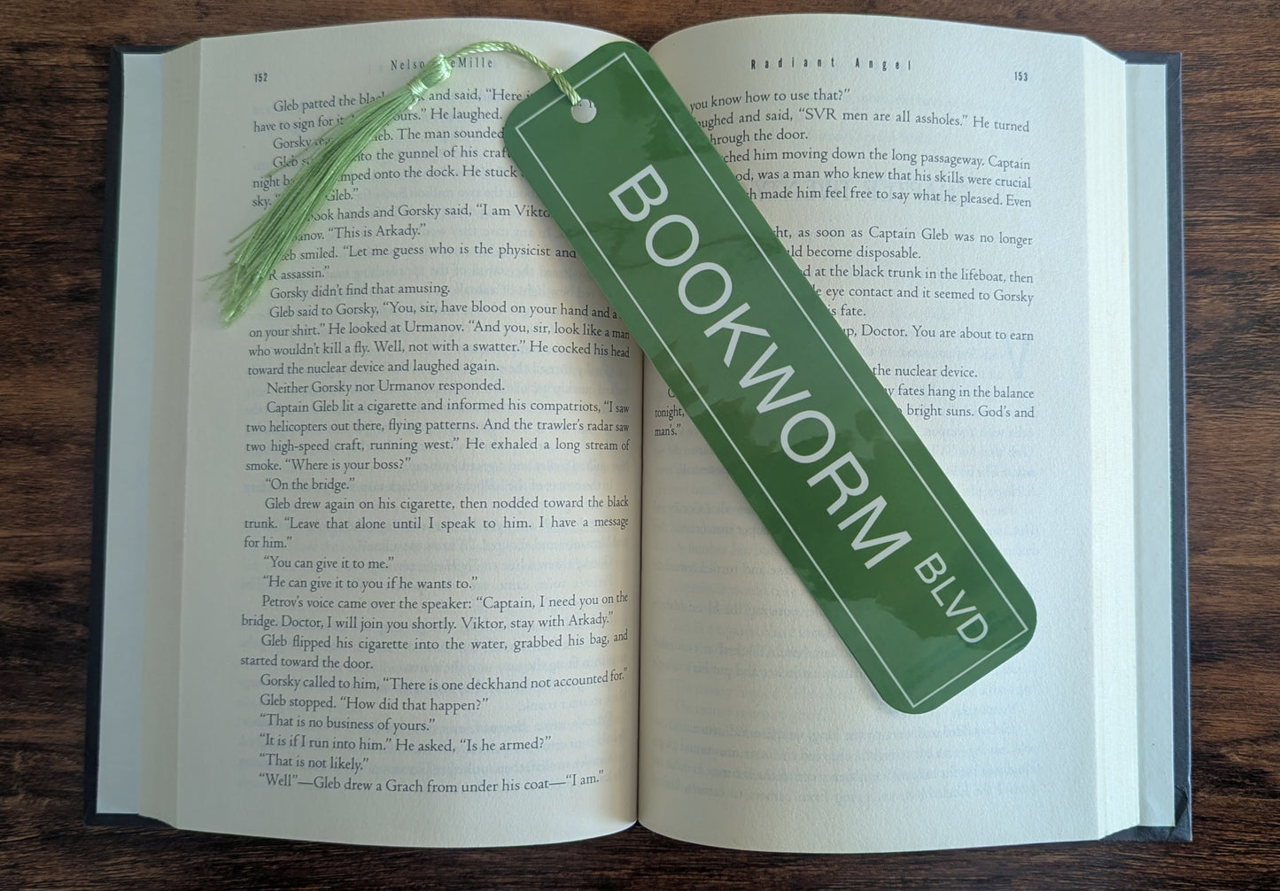 Bookworm Street Sign Bookmark
