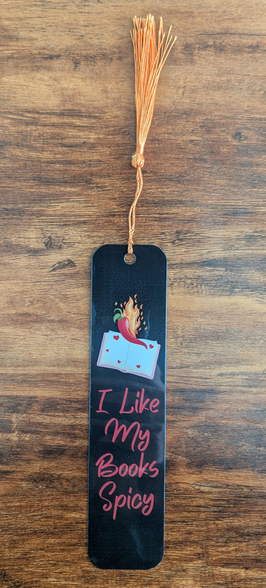 I Like My Books Spicy Romance Bookmark