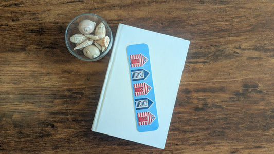 Patriotic Beach Huts Bookmark V2