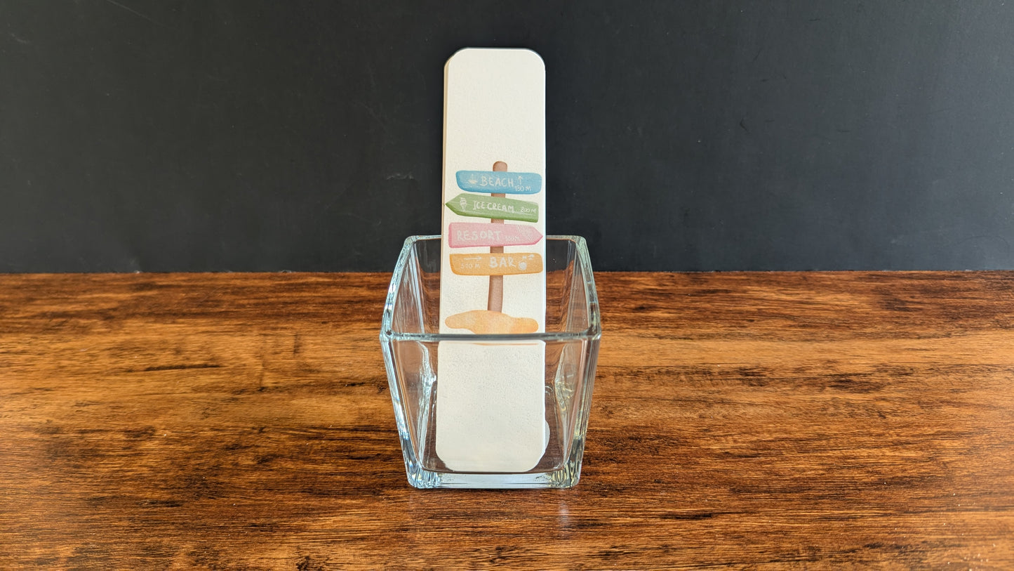 Beachy Directional Sign Bookmark