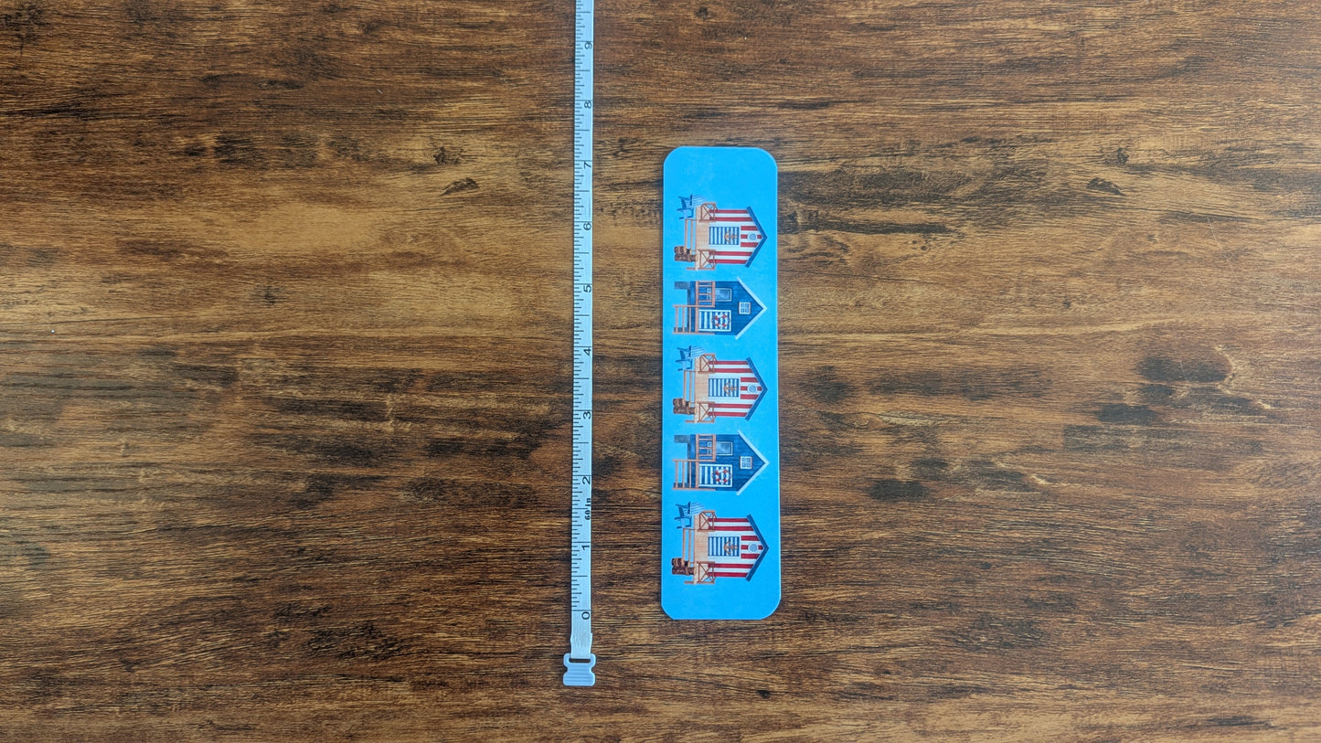 Patriotic Beach Huts Bookmark V1