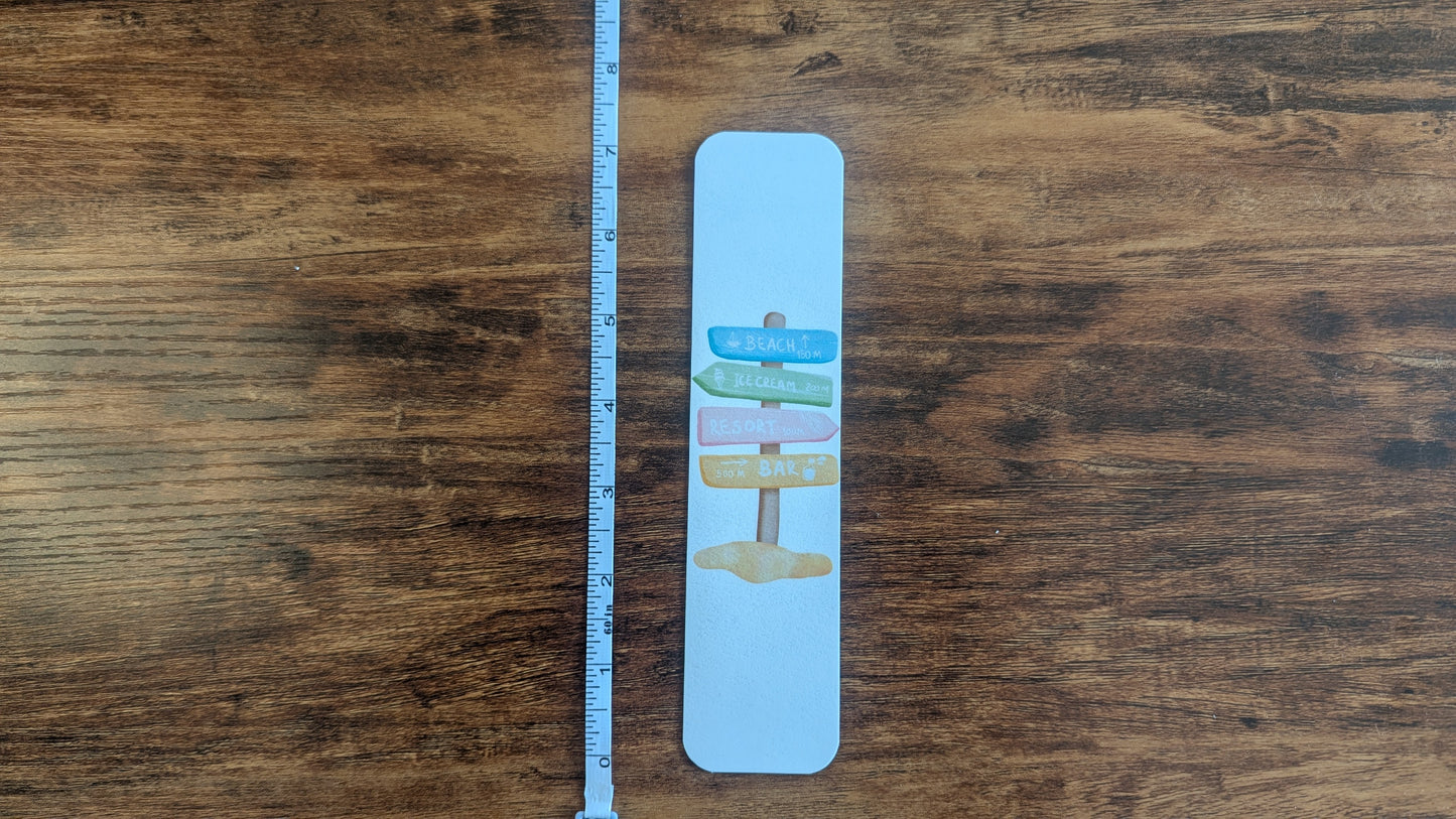 Beachy Directional Sign Bookmark