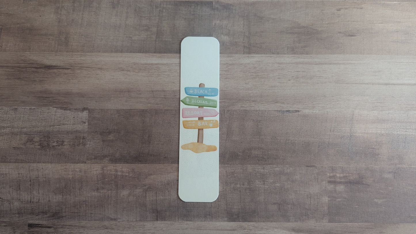 Beachy Directional Sign Bookmark