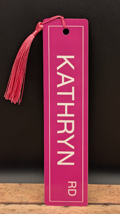 Custom Street Sign Bookmarks