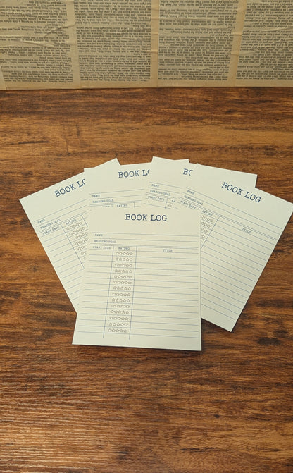 Library Checkout Card Book Log Set
