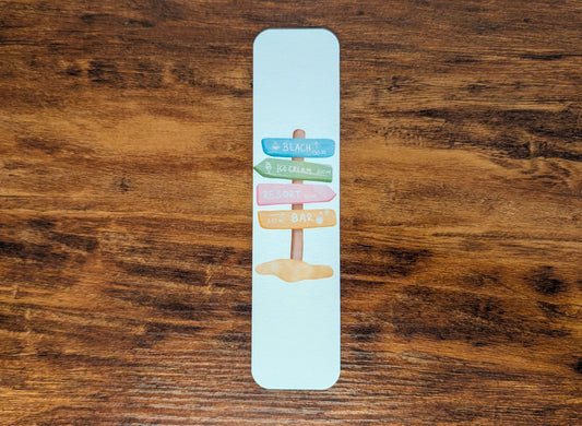Beachy Directional Sign Bookmark
