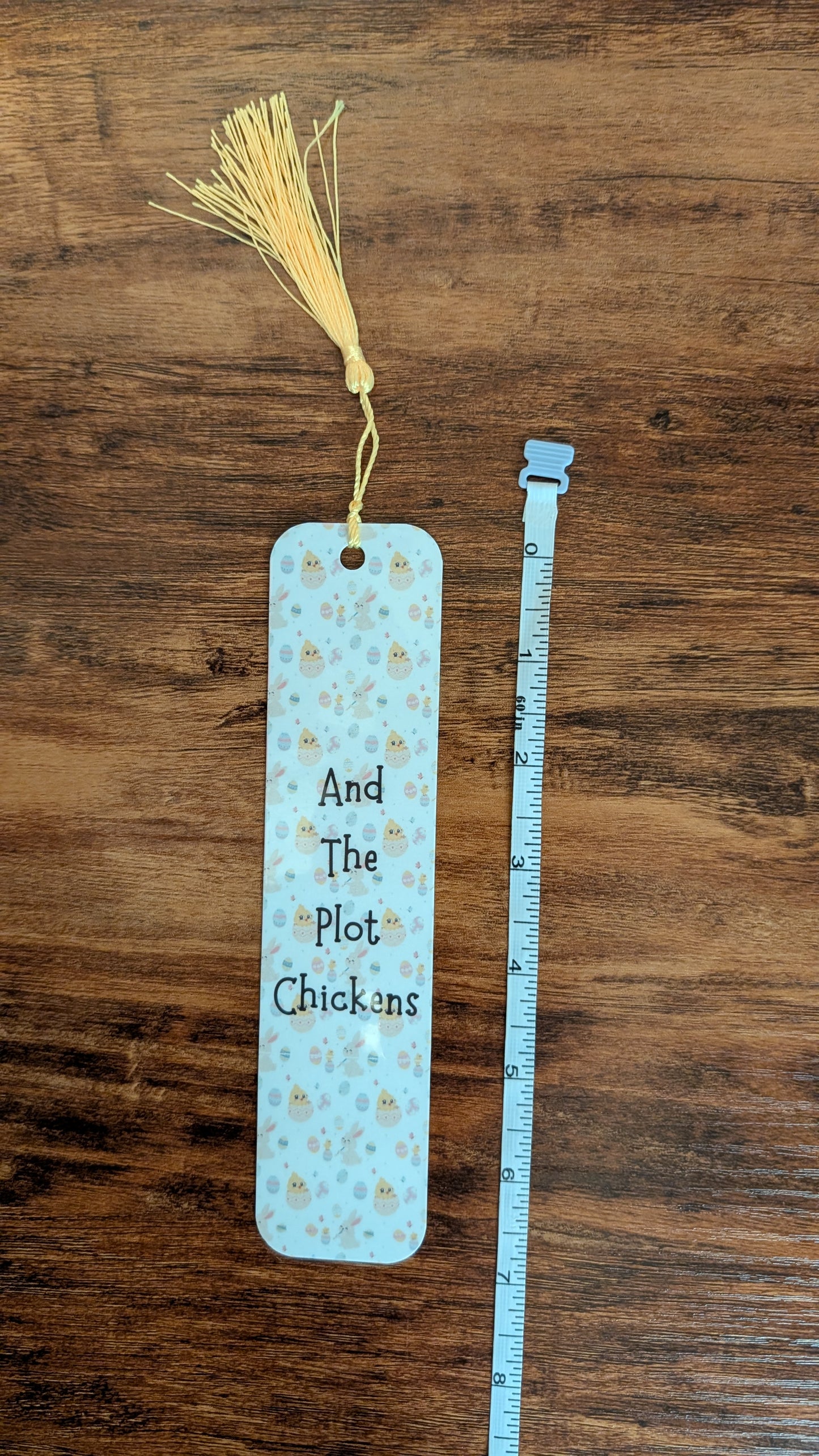 Easter The Plot Chickens Handmade Bookmark