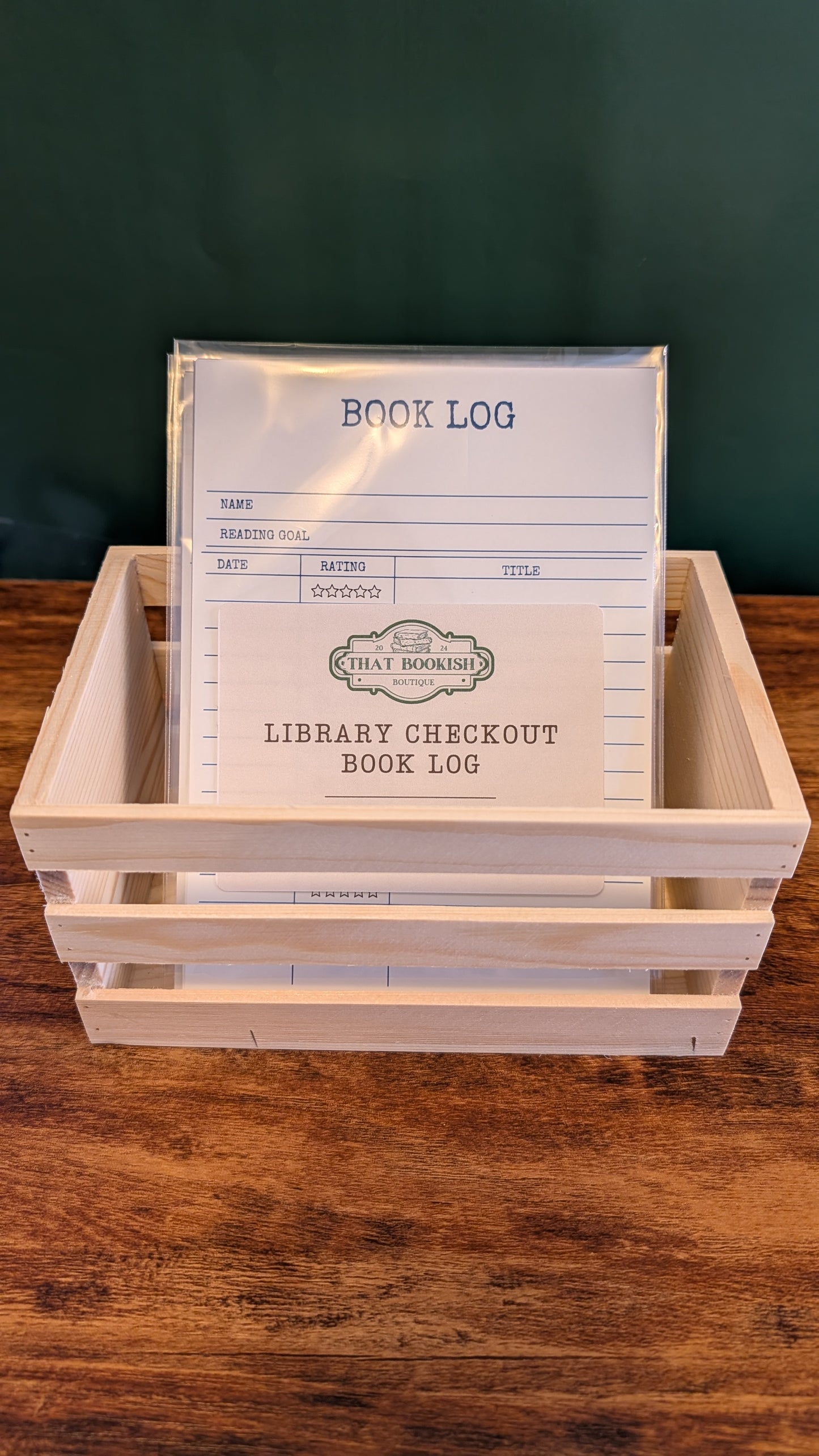 Library Checkout Card Book Log Set