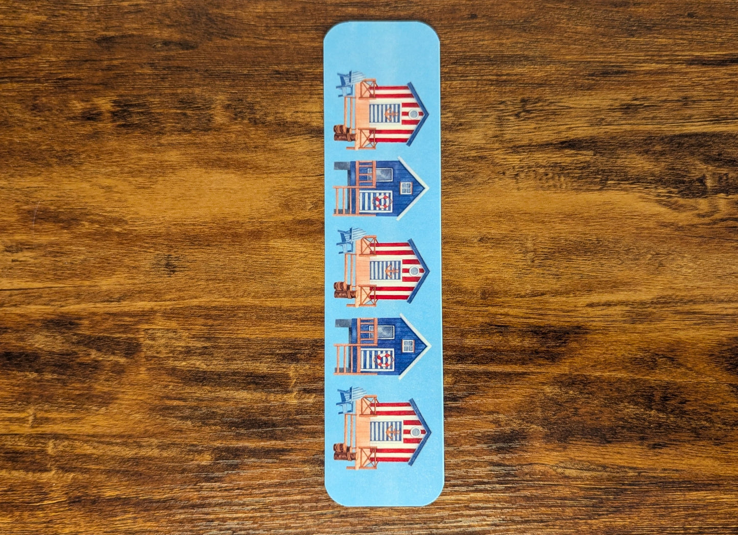 Patriotic Beach Huts Bookmark V1