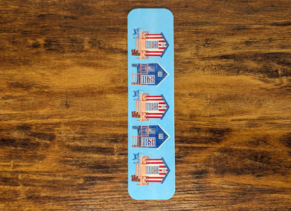 Patriotic Beach Huts Bookmark V1