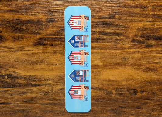 Patriotic Beach Huts Bookmark V1