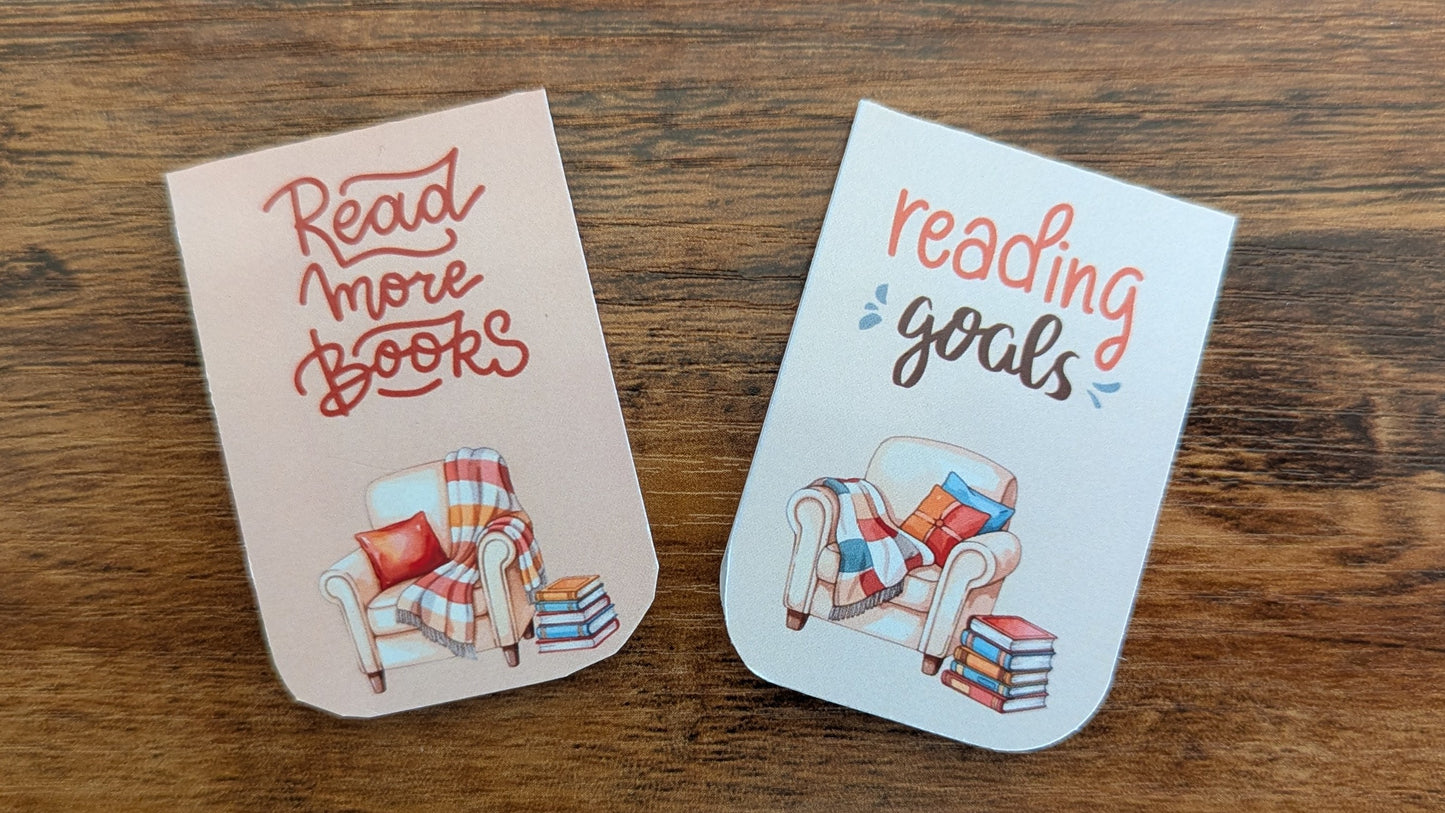 Cozy Book Nook Magnetic Bookmarks