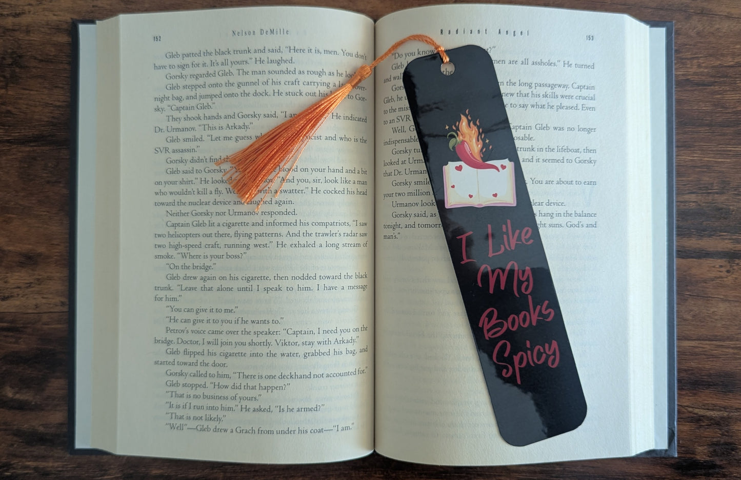 I Like My Books Spicy Romance Bookmark