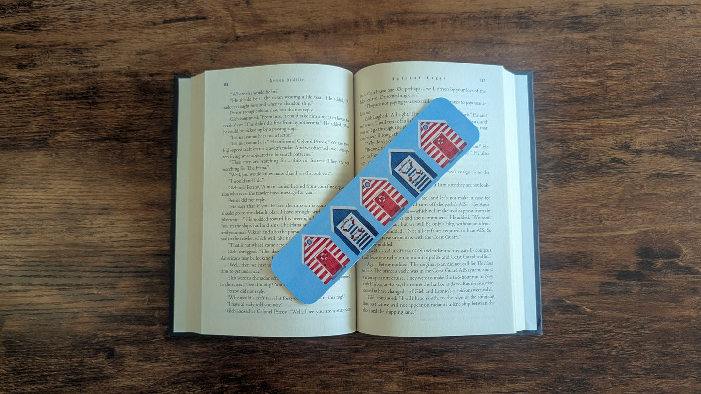 Patriotic Beach Huts Bookmark V2
