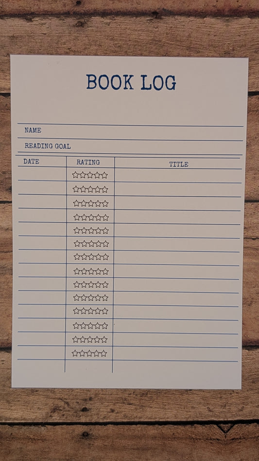 Library Checkout Card Book Log Set