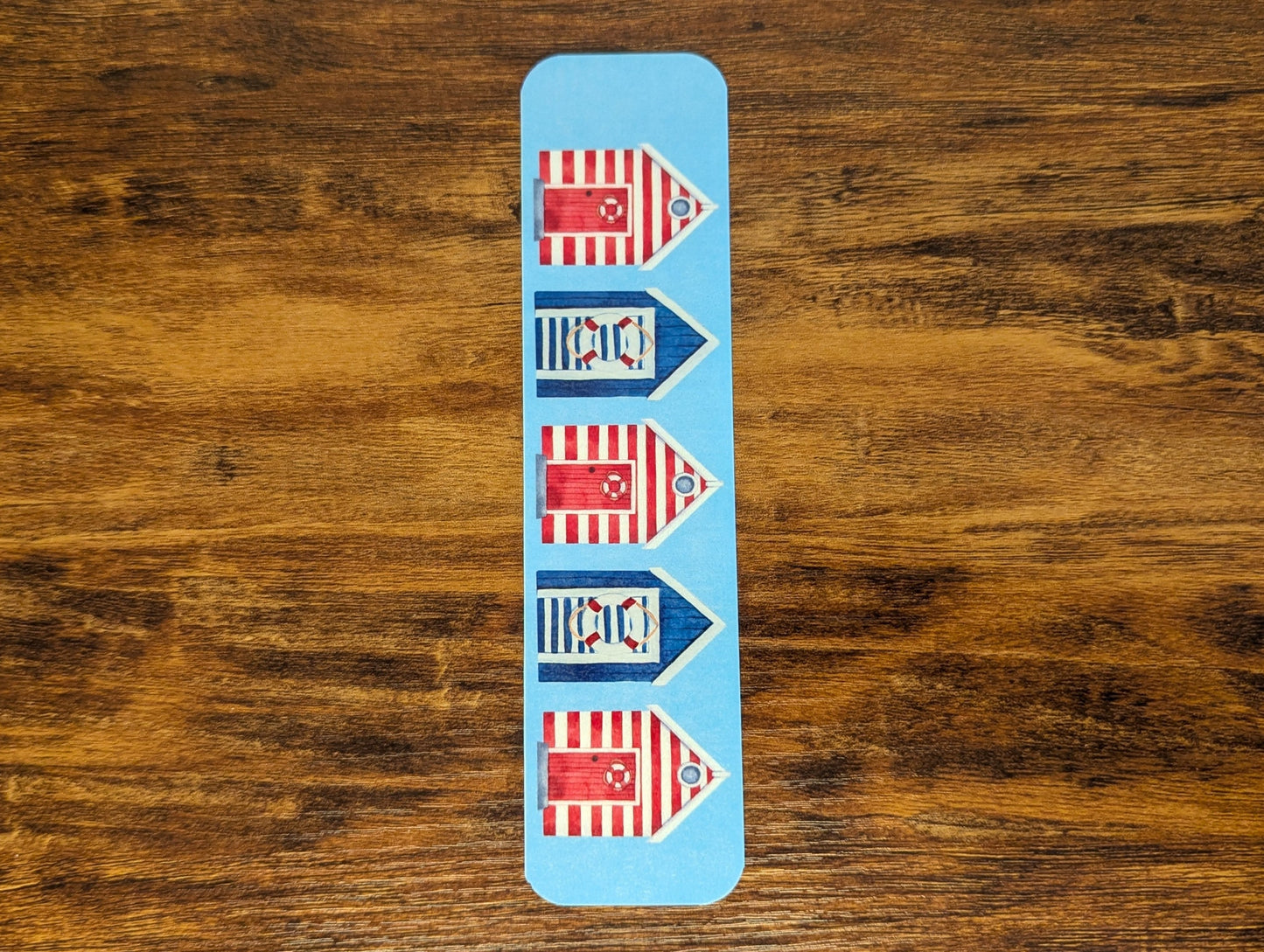 Patriotic Beach Huts Bookmark V2