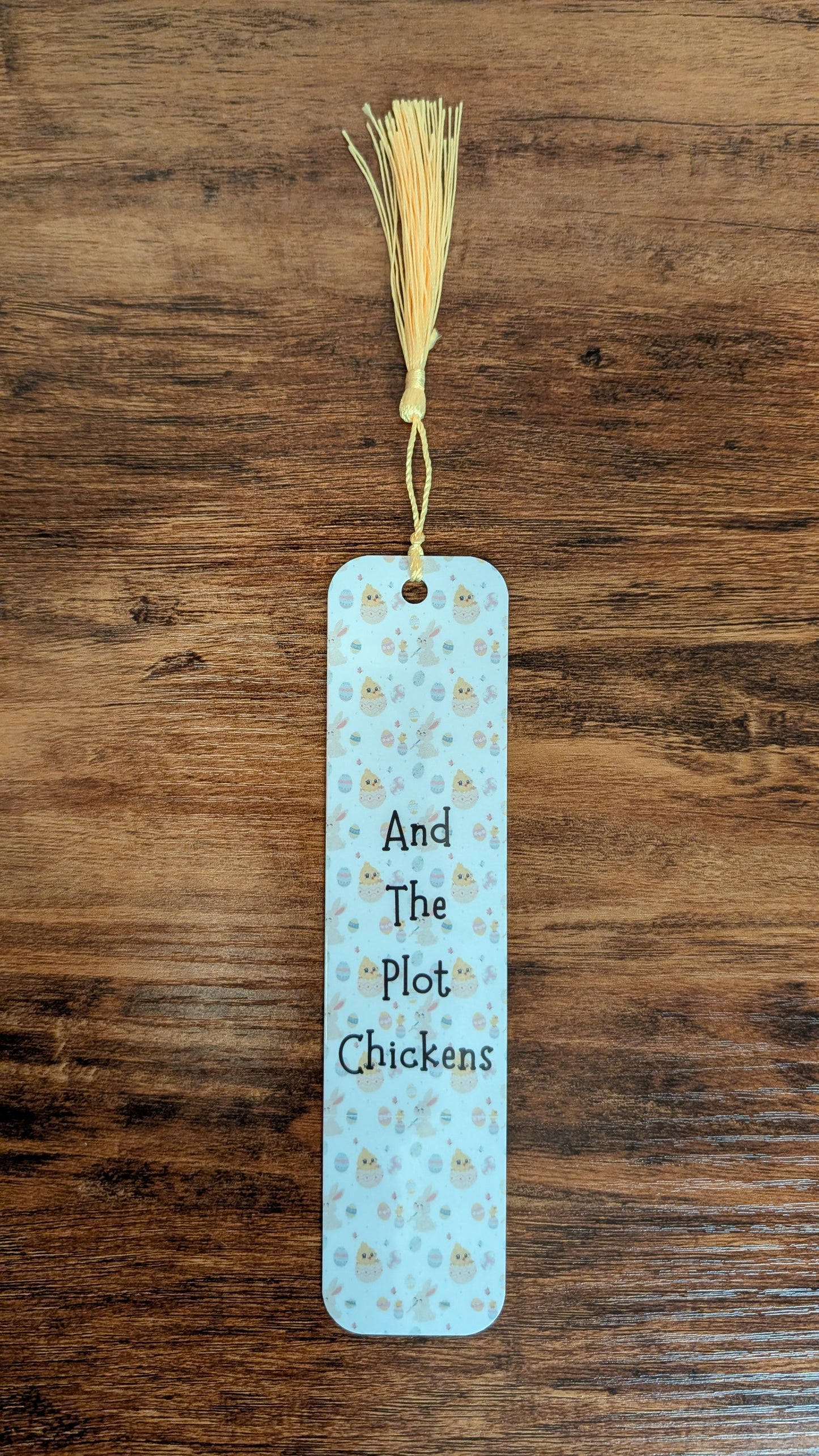 Easter The Plot Chickens Handmade Bookmark