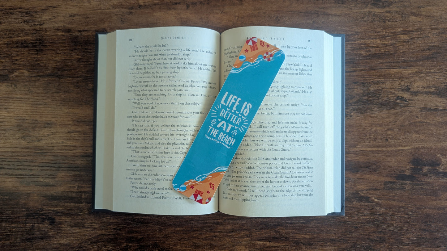 Life is Better at Beach Bookmark