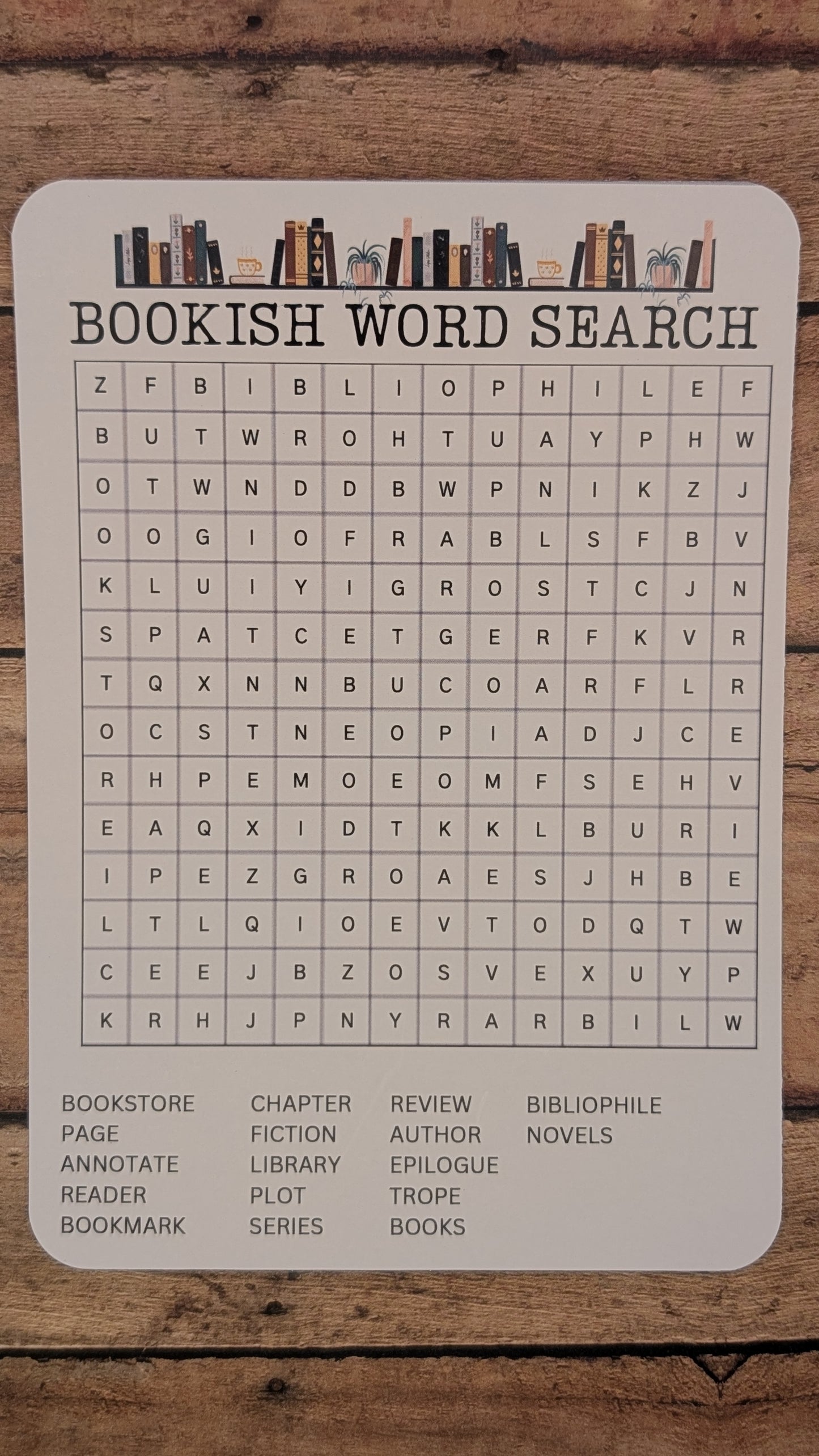 Bookish Game Sheets