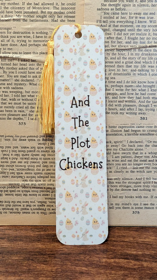 Easter The Plot Chickens Handmade Bookmark