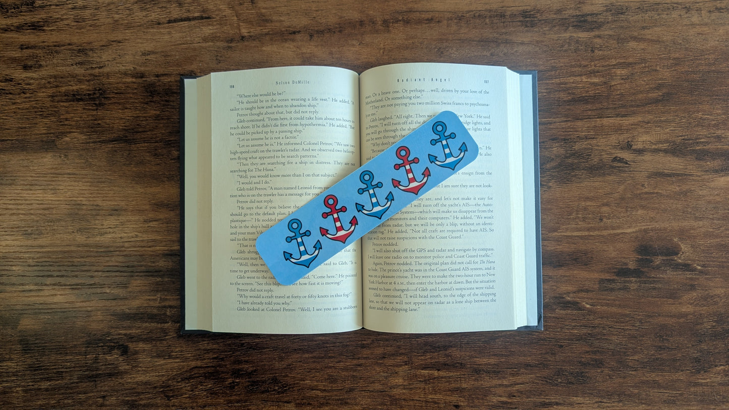 Patriotic Anchors Bookmark
