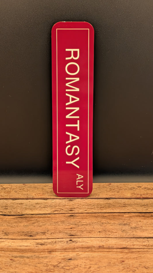 Romantasy Street Sign Bookmark